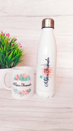 Set regalo personalizado de botella y taza