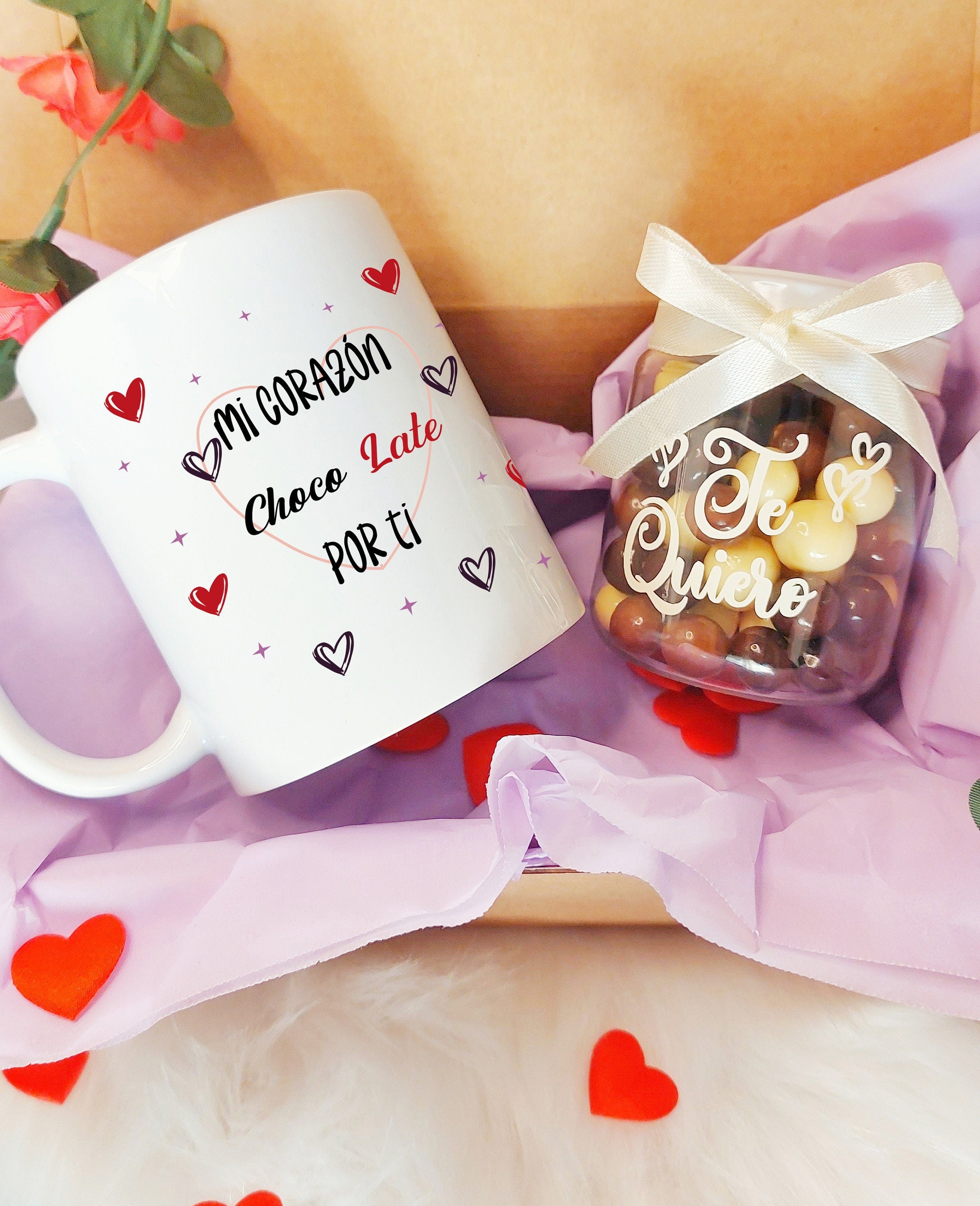 Taza Personalizada + chocolates