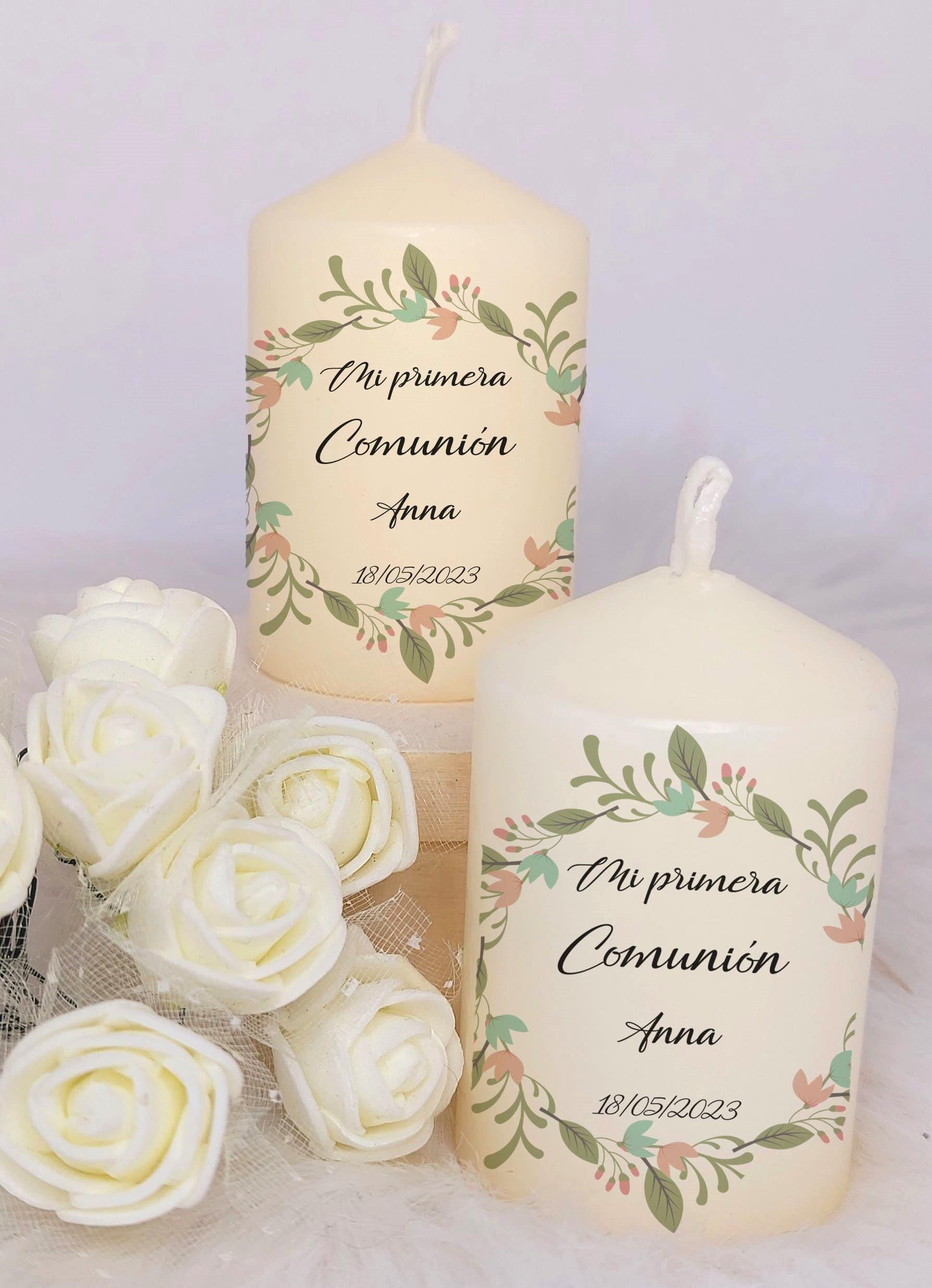Vela personalizada detalle de Bautizo o Comunión