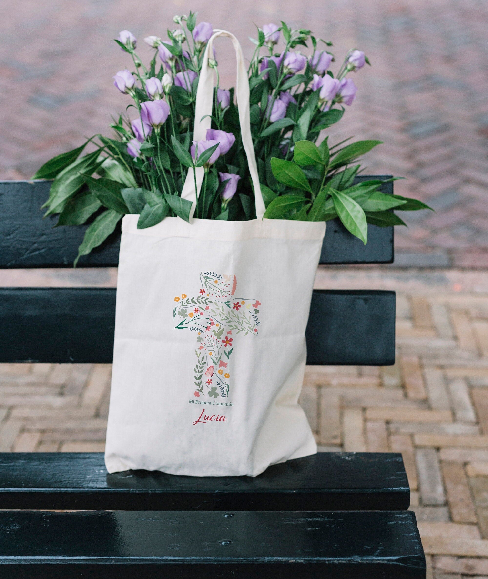 Bolsas de tela personalizadas para recuerdos de comunión