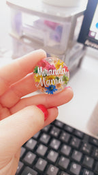 Colgante floral personalizado
