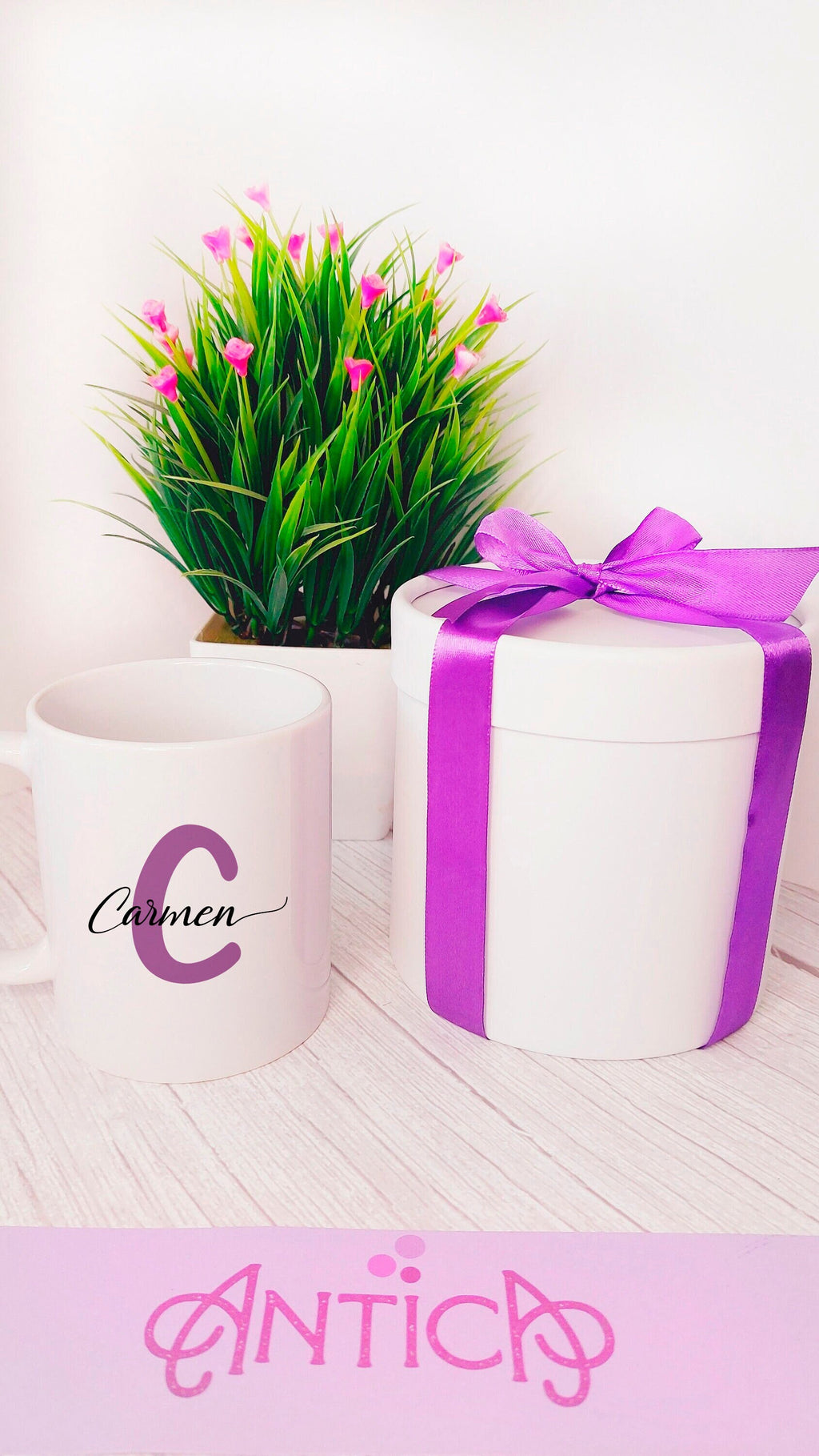 Taza personalizada con nombre y frase