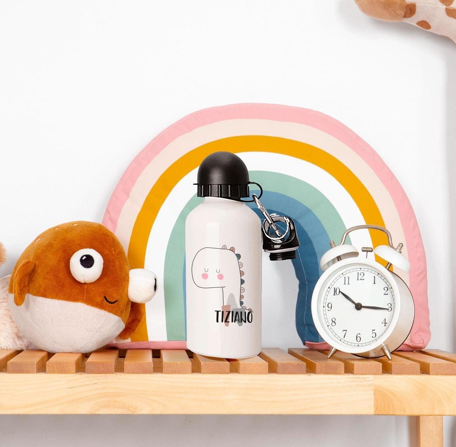 bidón para agua de niños, botella nombre personalizada niño