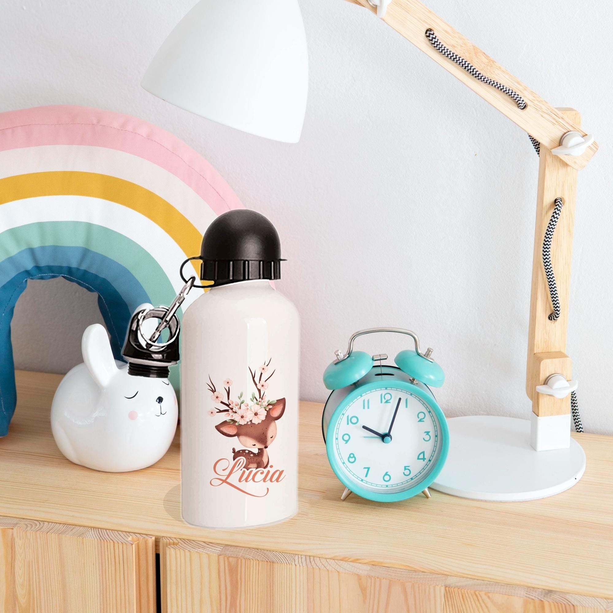 bidón para agua de niños, botella nombre personalizada niño