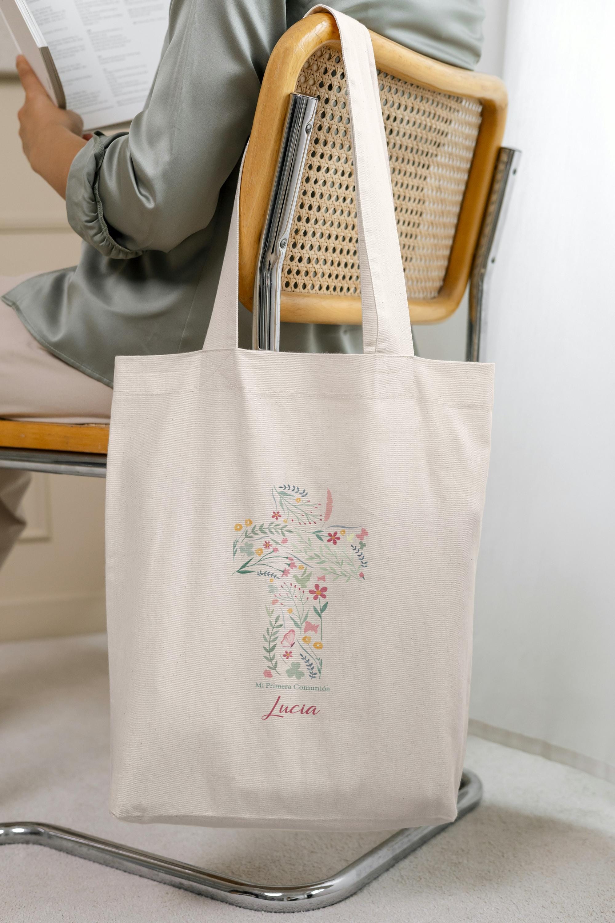 Bolsas de tela personalizadas para recuerdos de comunión