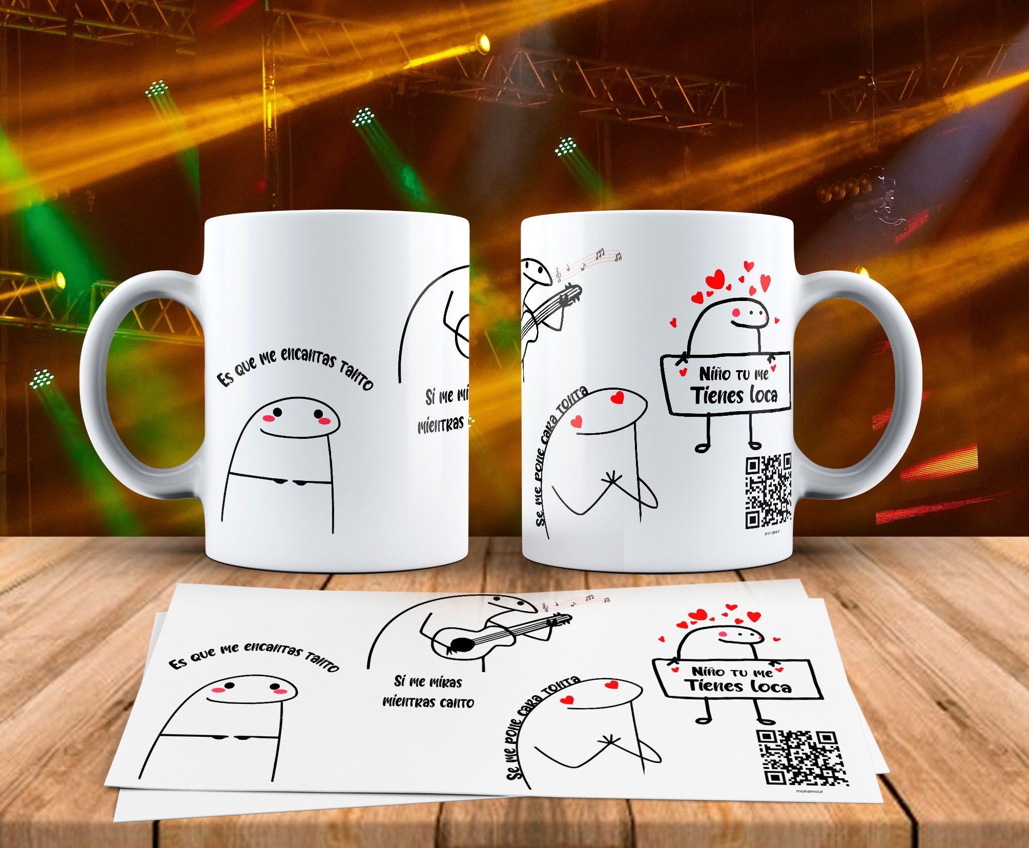 Taza personalizada musical con código QR