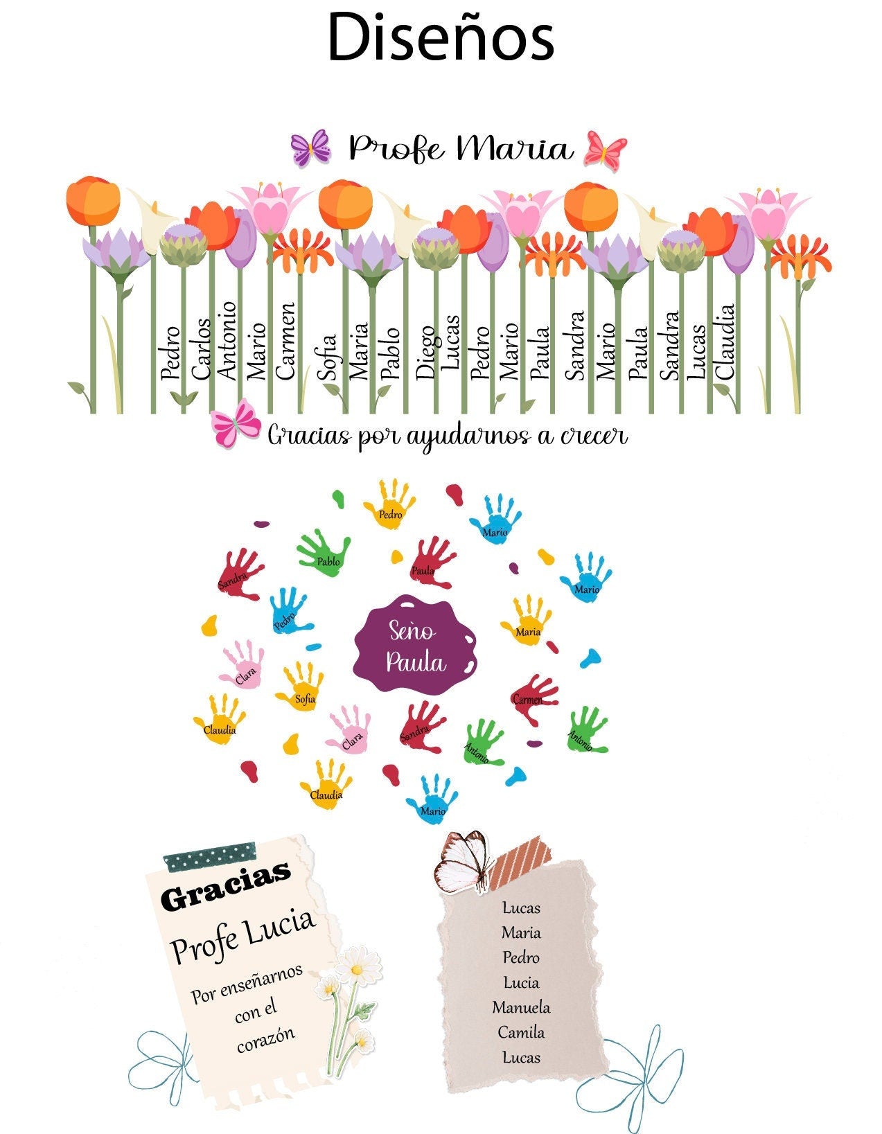 kit completo profesora personalizado