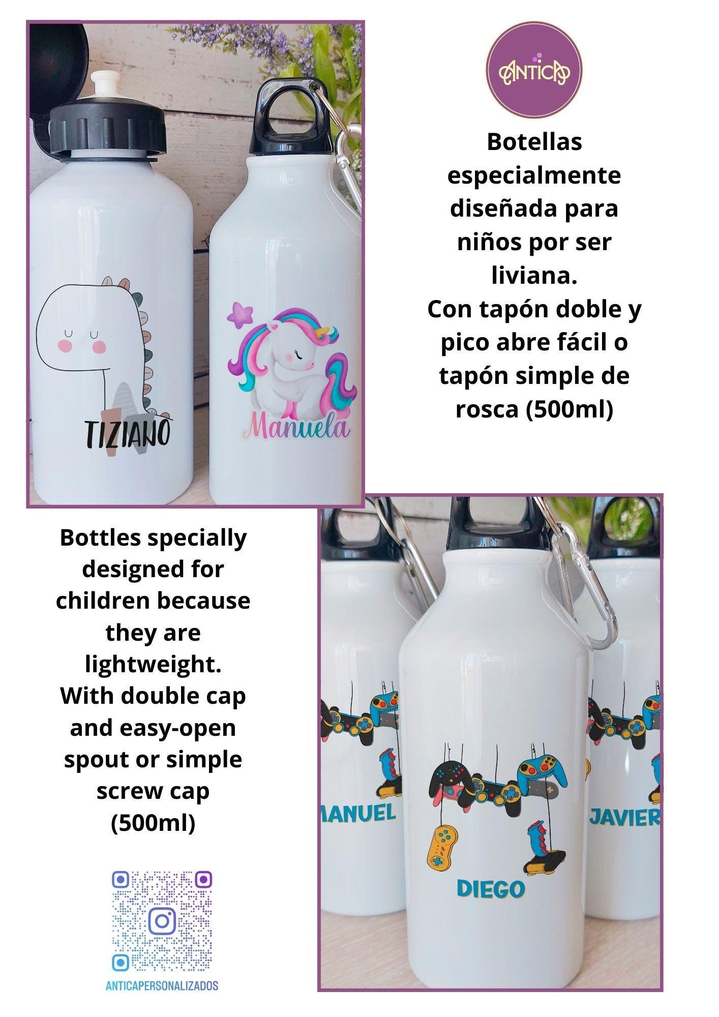 Botella infantil personalizada