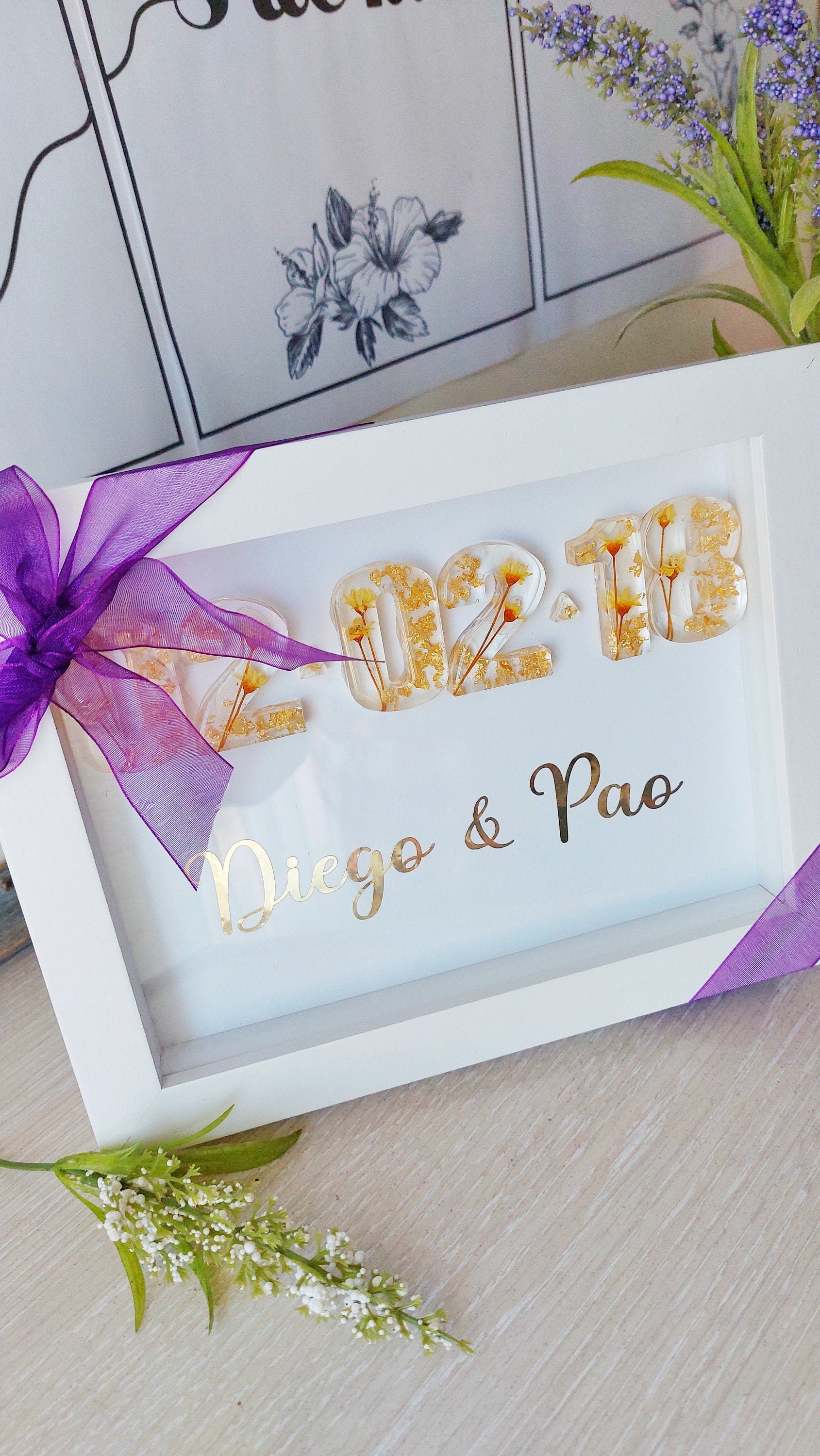 Marco aniversario de boda personalizado