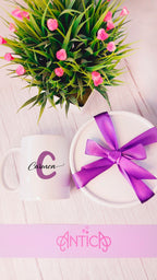 Taza personalizada con nombre y frase