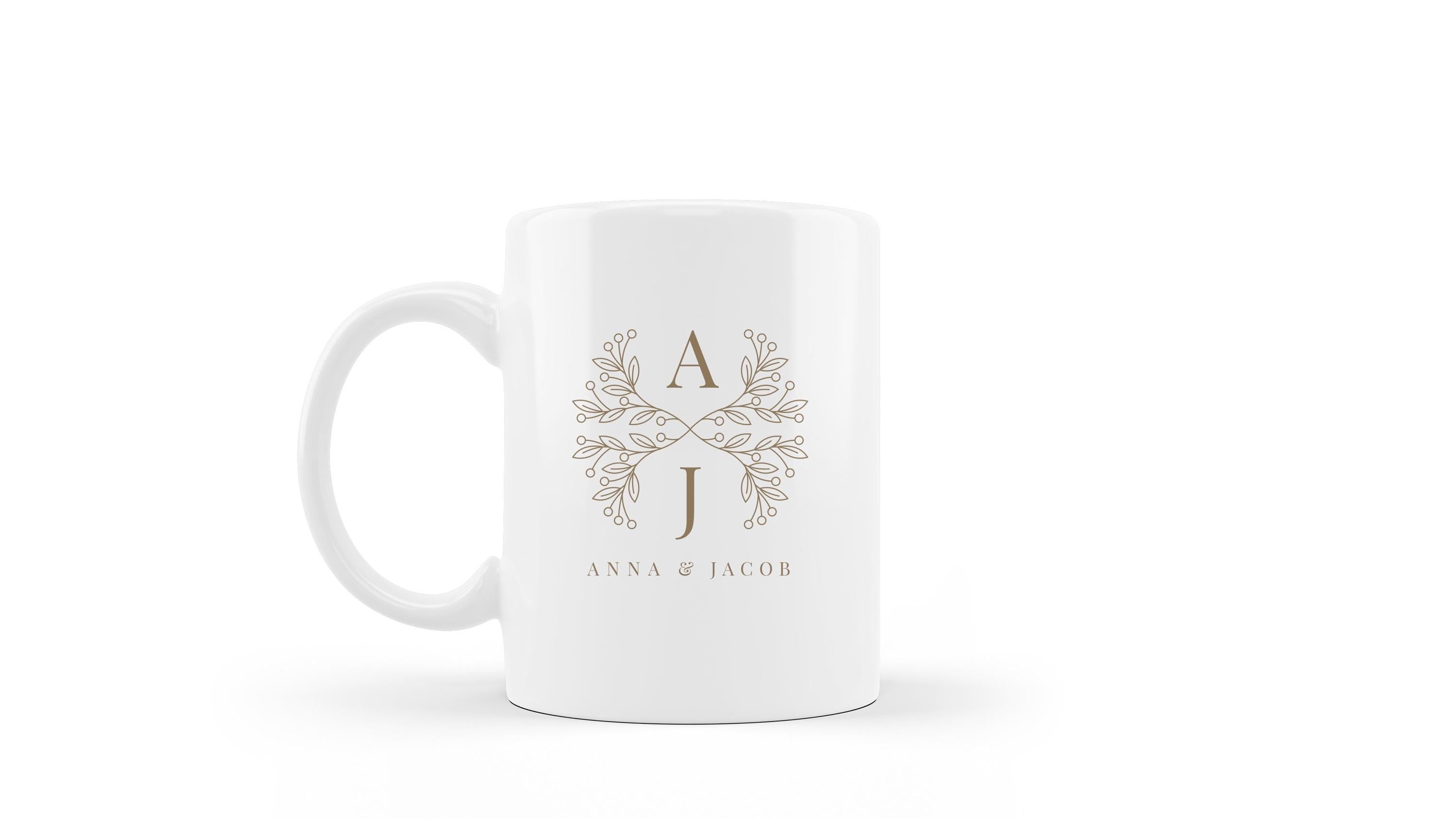 Taza recuerdo de boda