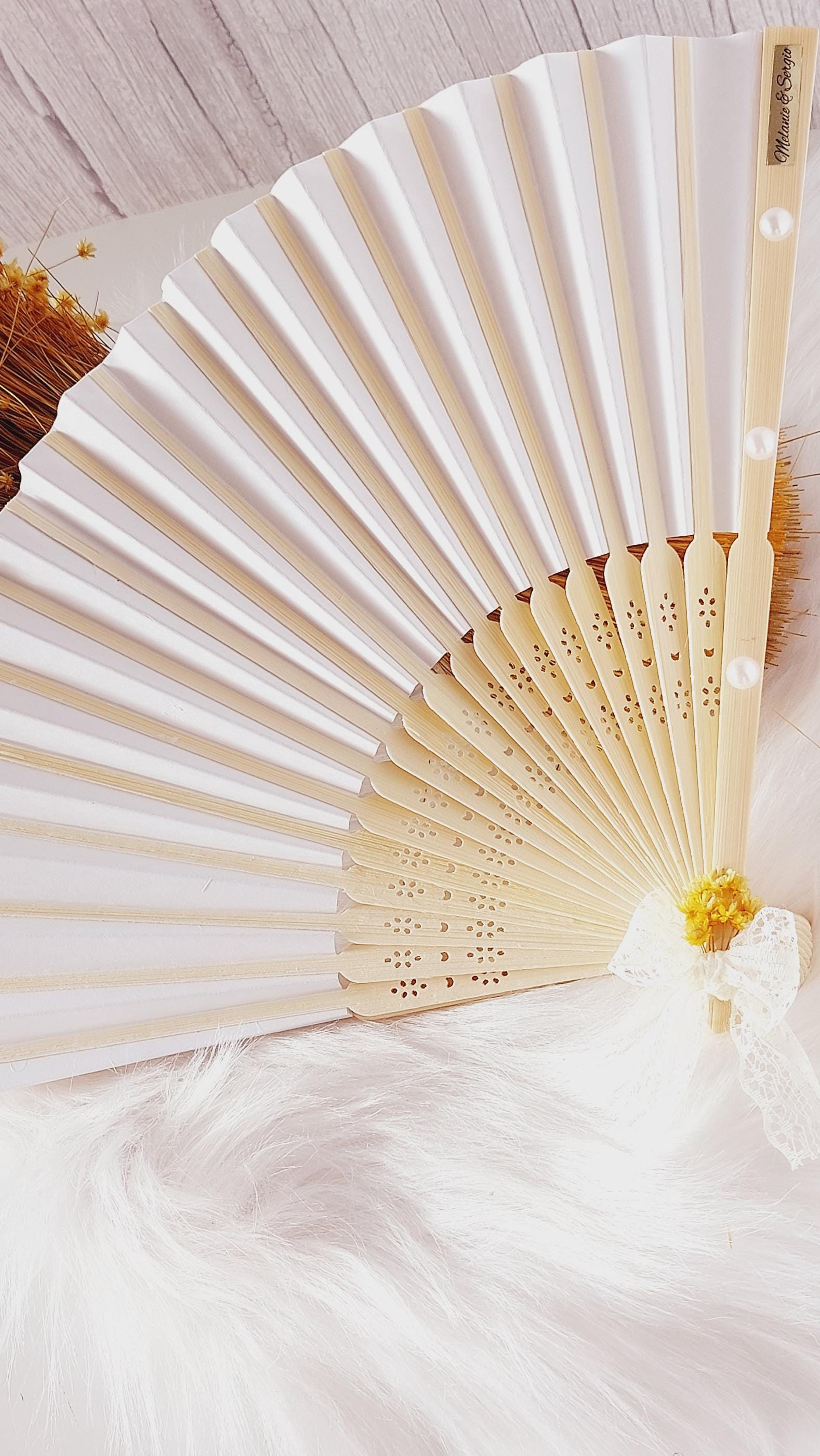 Abanico de boda personalizado