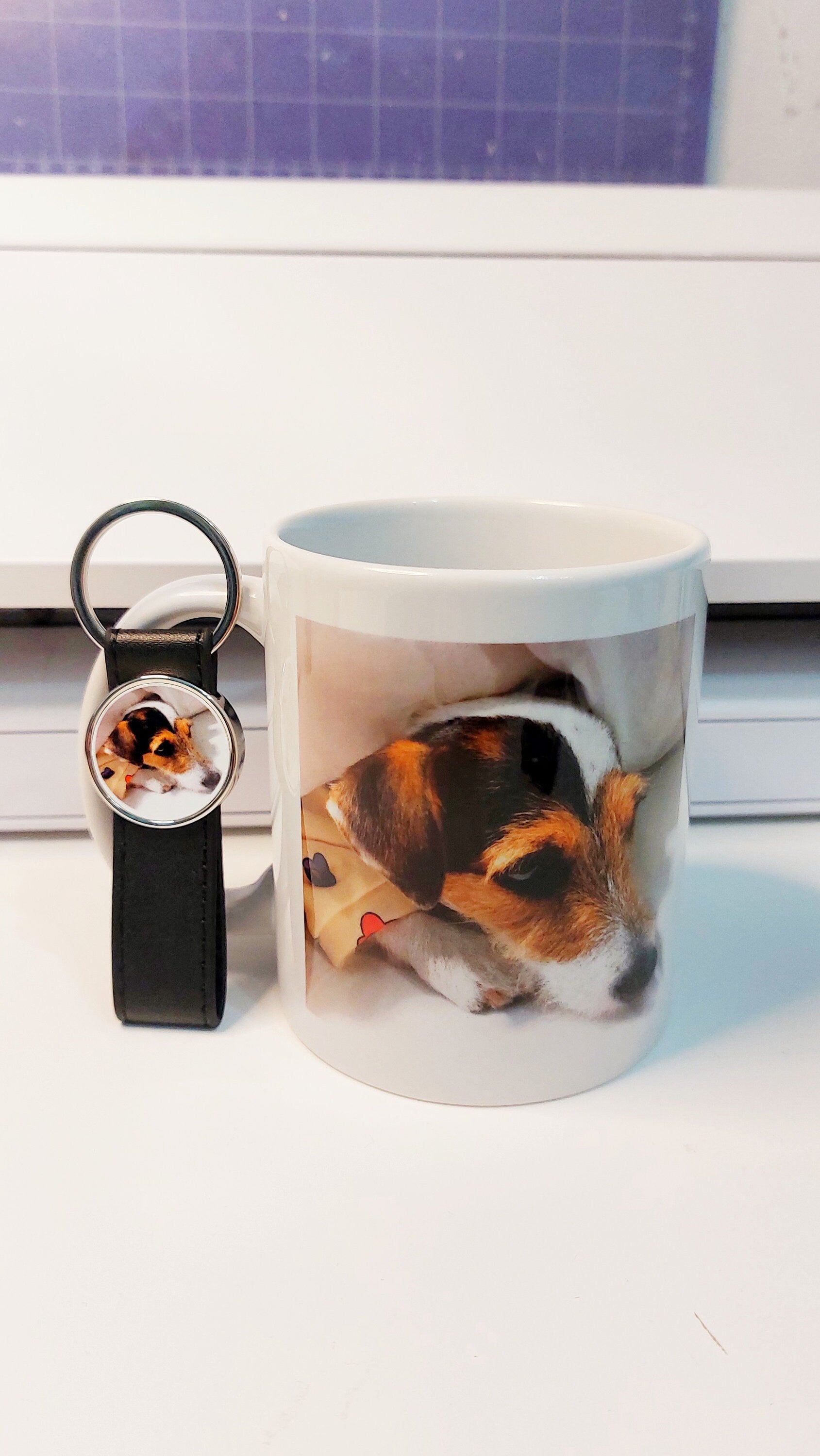 Taza y llavero personalizados con fotografía