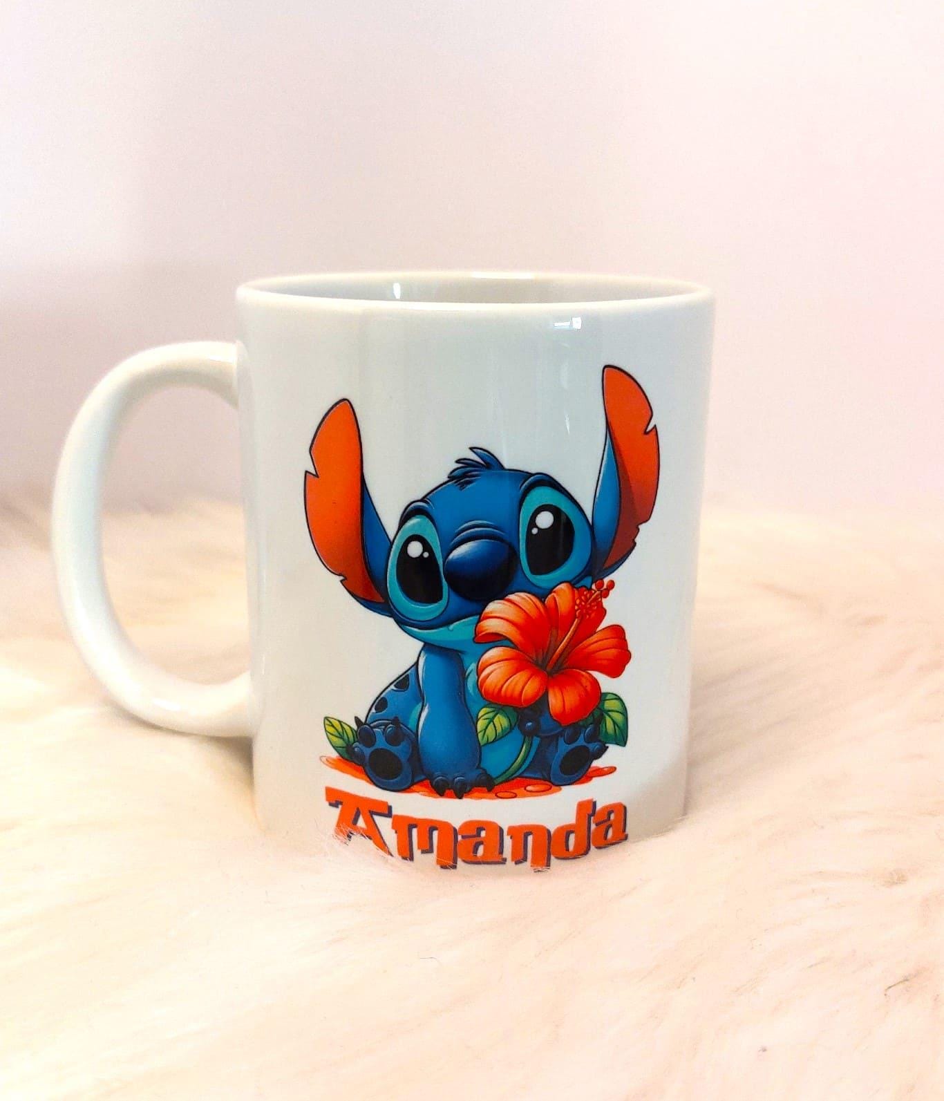 Stitch Taza y Botella infantil personalizada