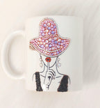 Taza con cristales brillantes, taza con brillo, Taza glamour, bling mug, taza estética, tazones para matcha