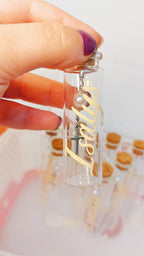 Botella con Rosario Personalizado para invitado
