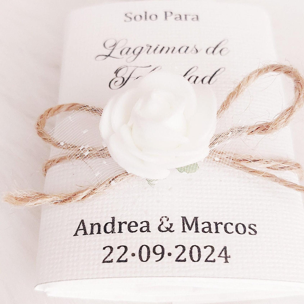 Pañuelos “Lágrimas de Felicidad” personalizados