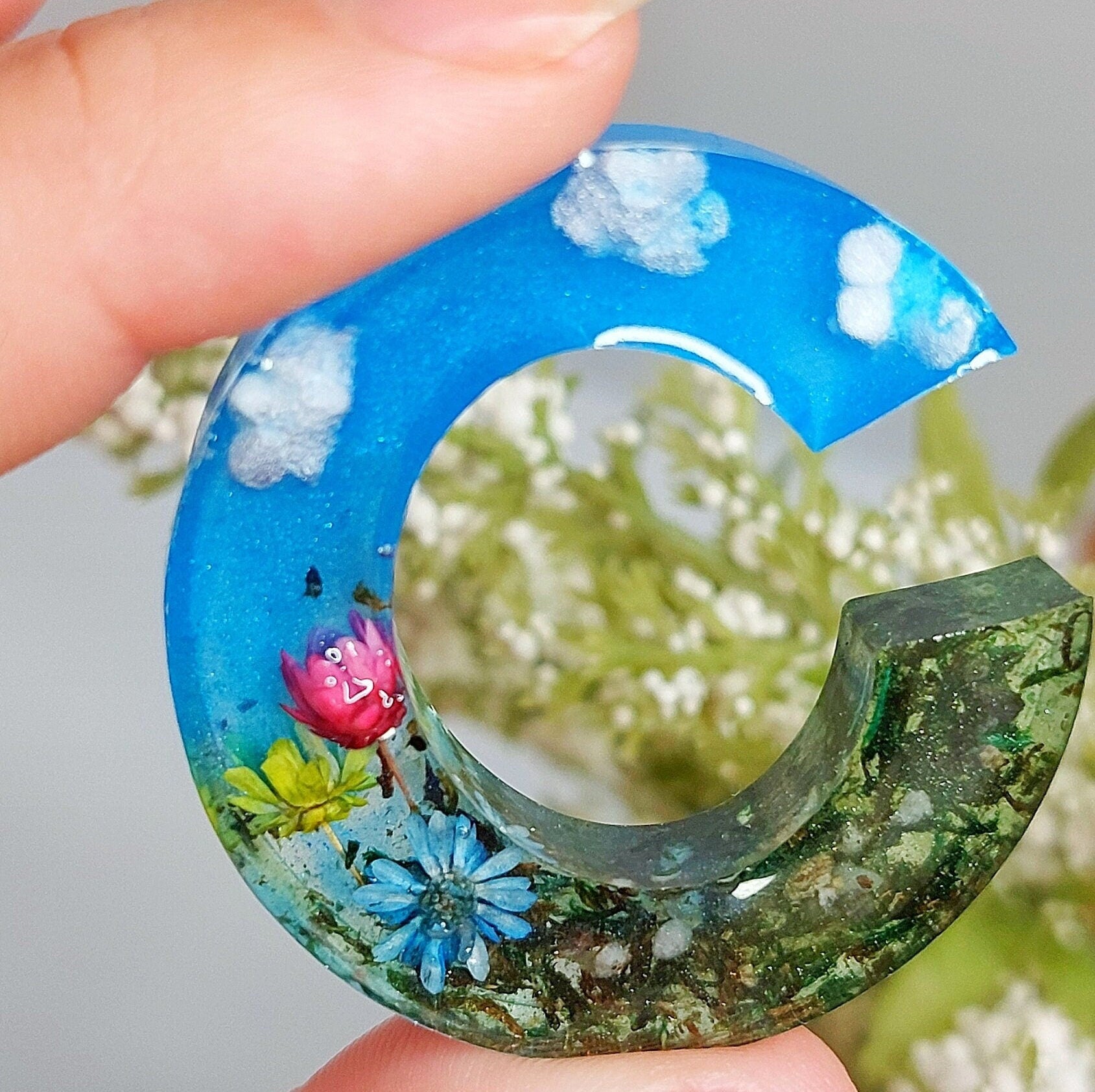 Llavero floral  personalizado