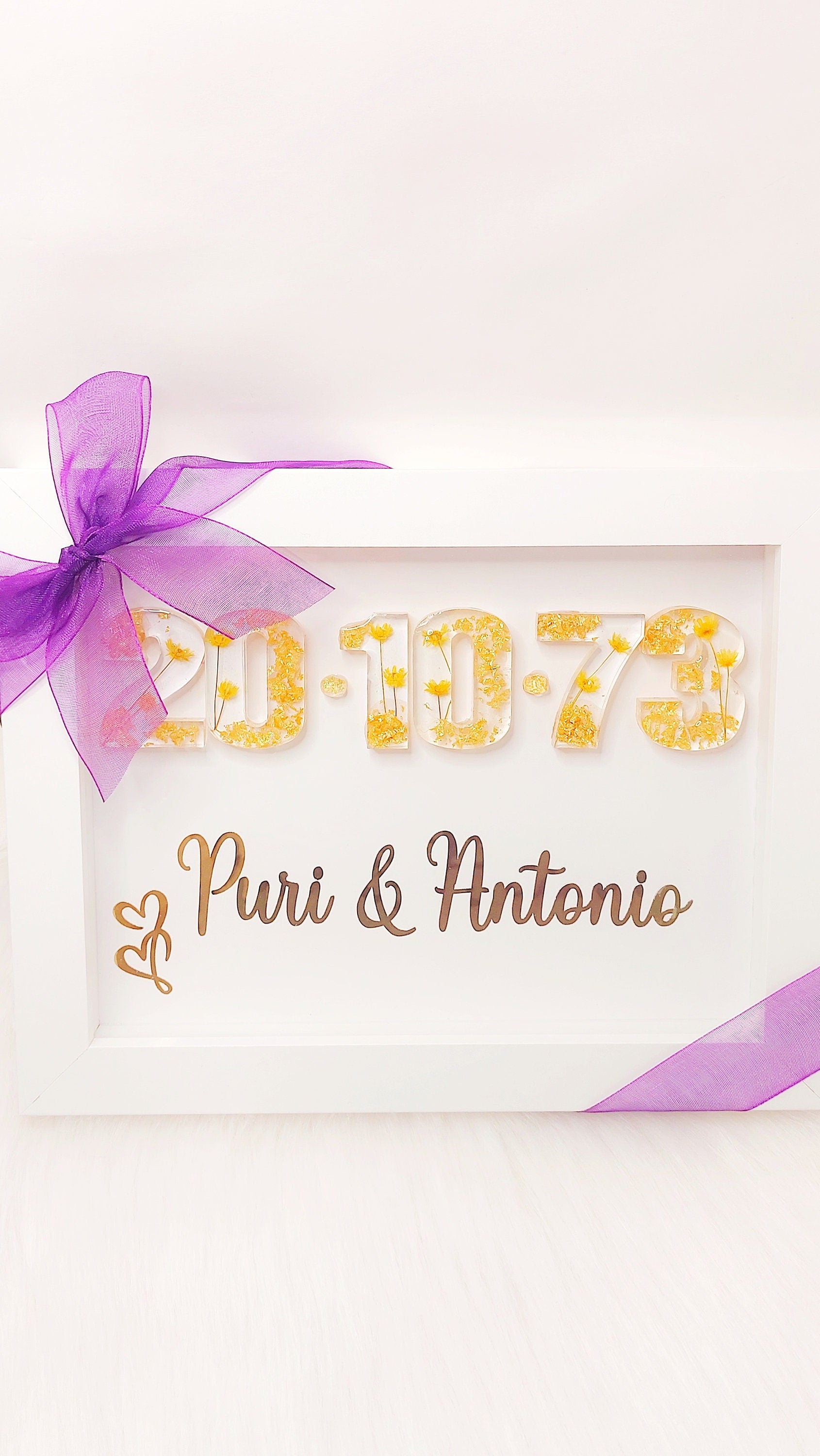 Marco aniversario de boda personalizado