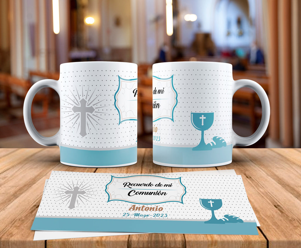 Taza Personalizada de comunión Niño