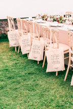 Bolso de tela personalizado Tres en raya corazones