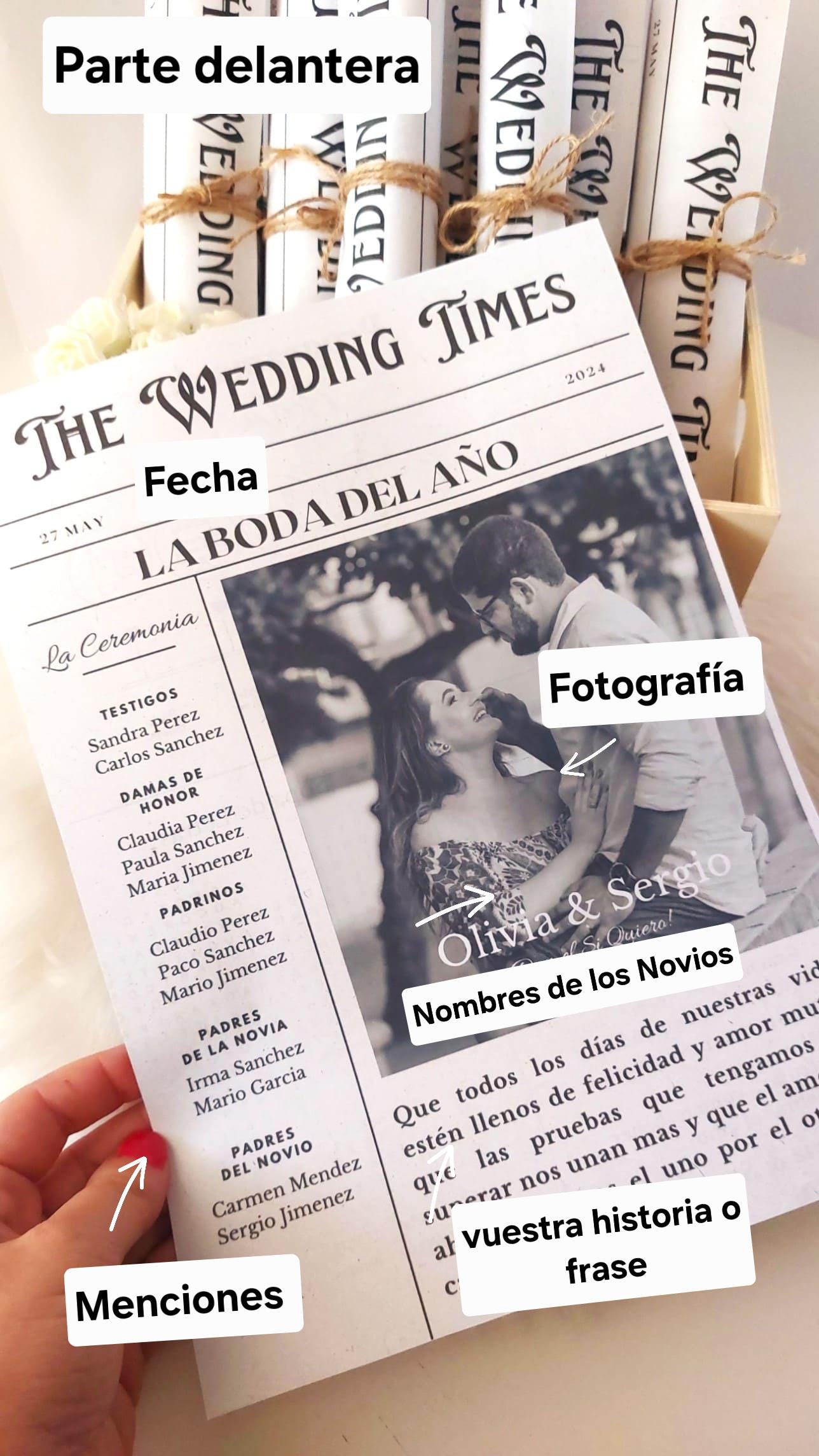 Periódico de Boda Personalizado