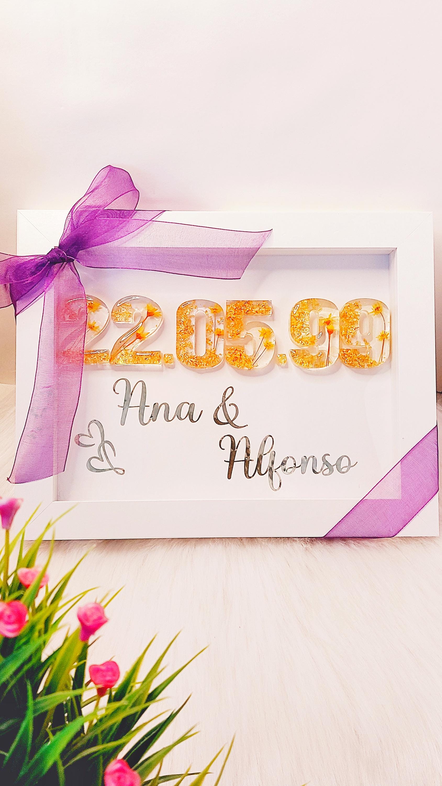 Marco aniversario de boda personalizado