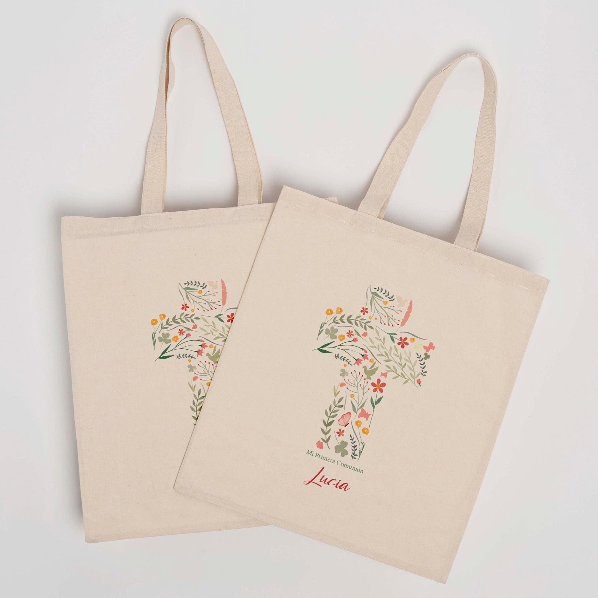 Bolsas de tela personalizadas para recuerdos de comunión