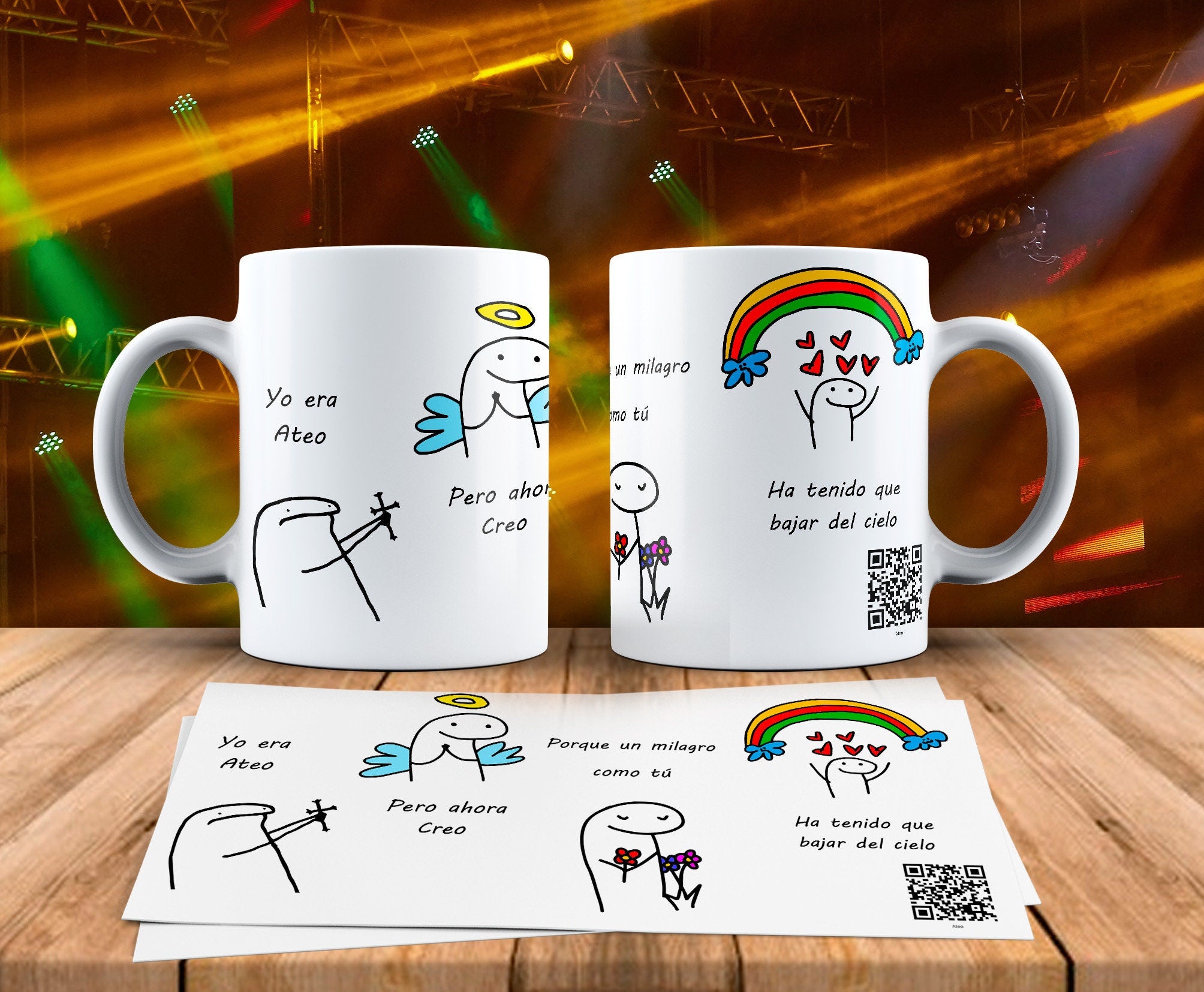 Taza personalizada musical con código QR