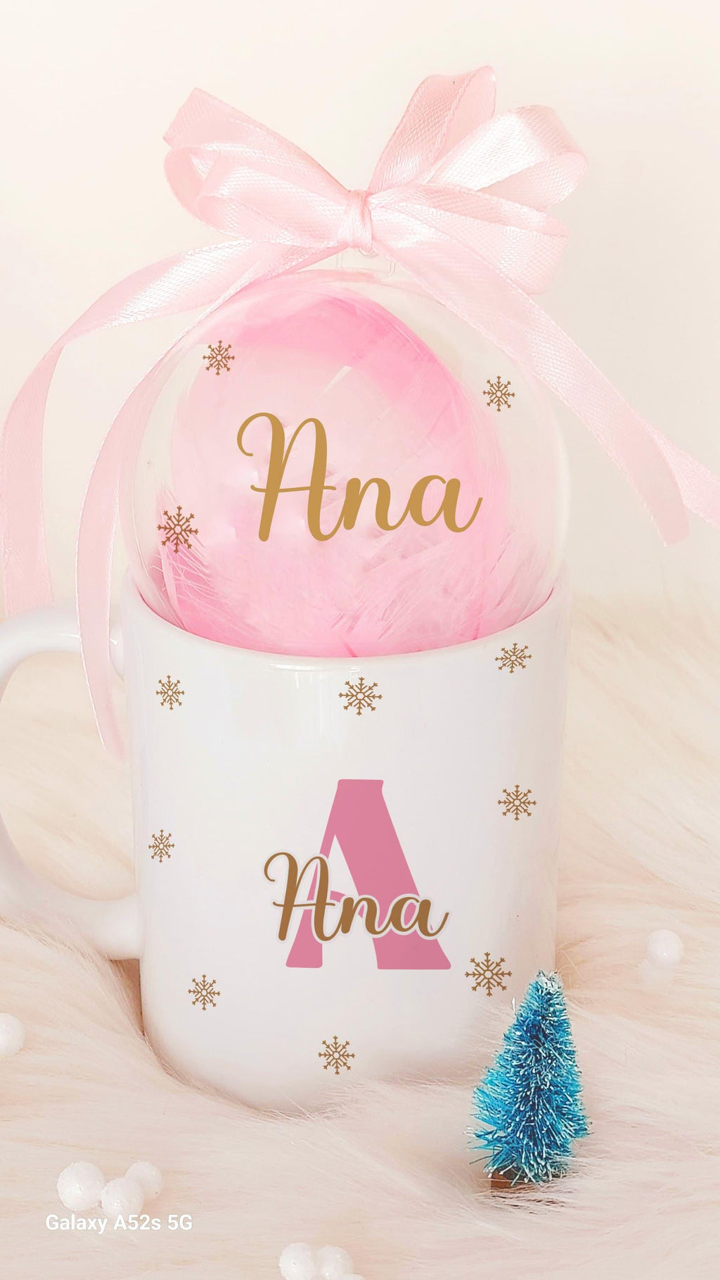 Set Taza y Bola Navideña personalizado