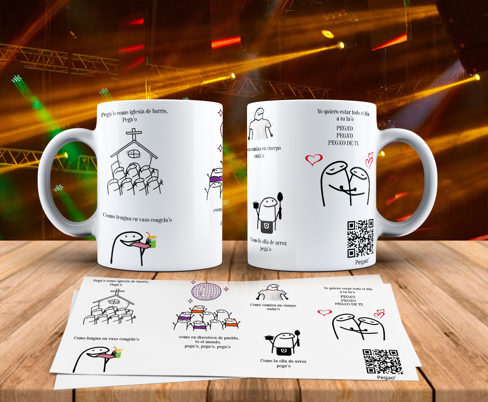 Taza personalizada musical con código QR