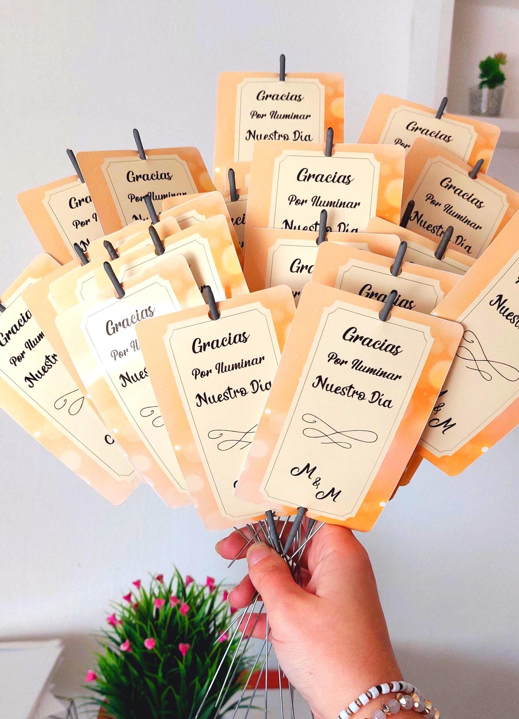 Bengala personalizada de boda
